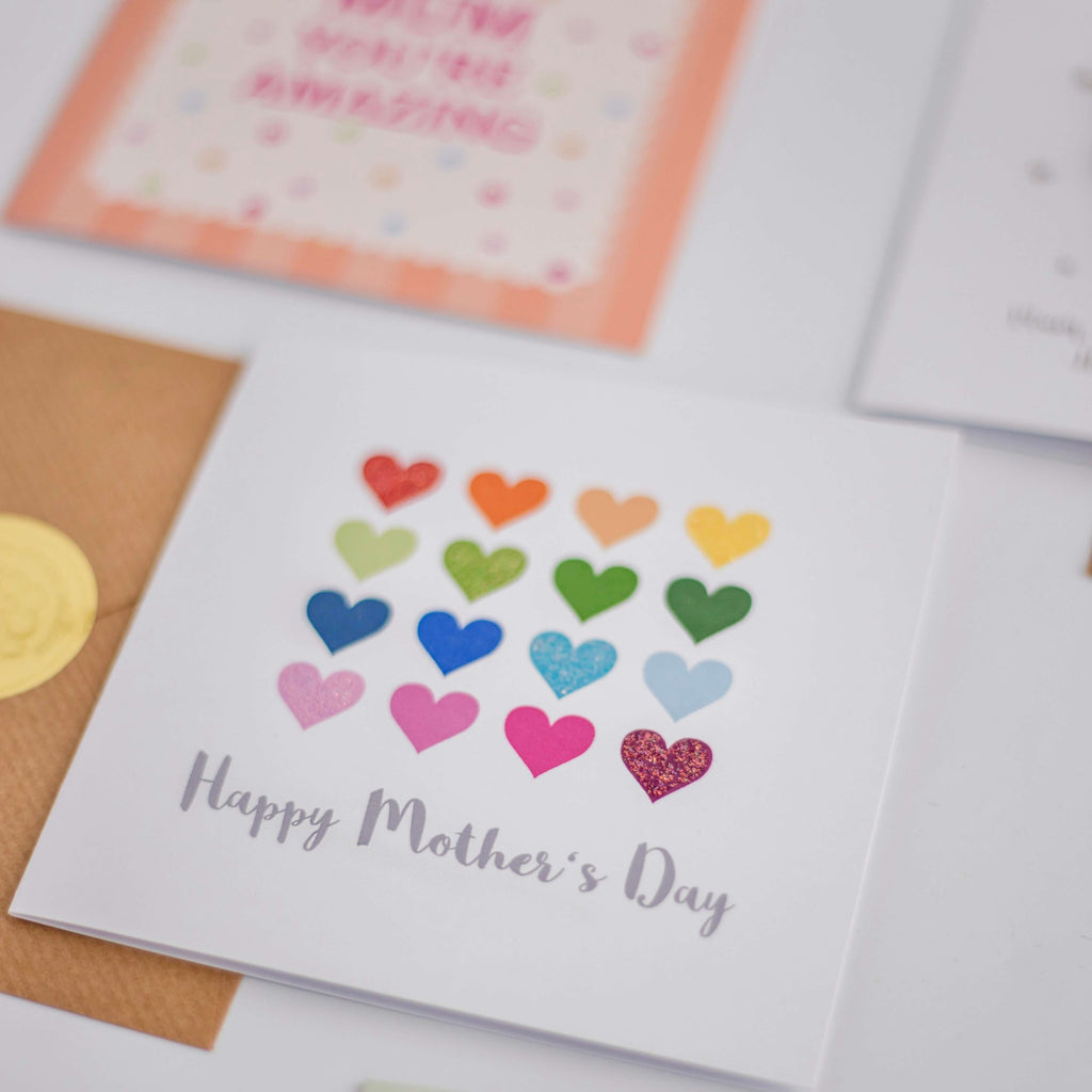 Mother's Day Rainbow Heart Card