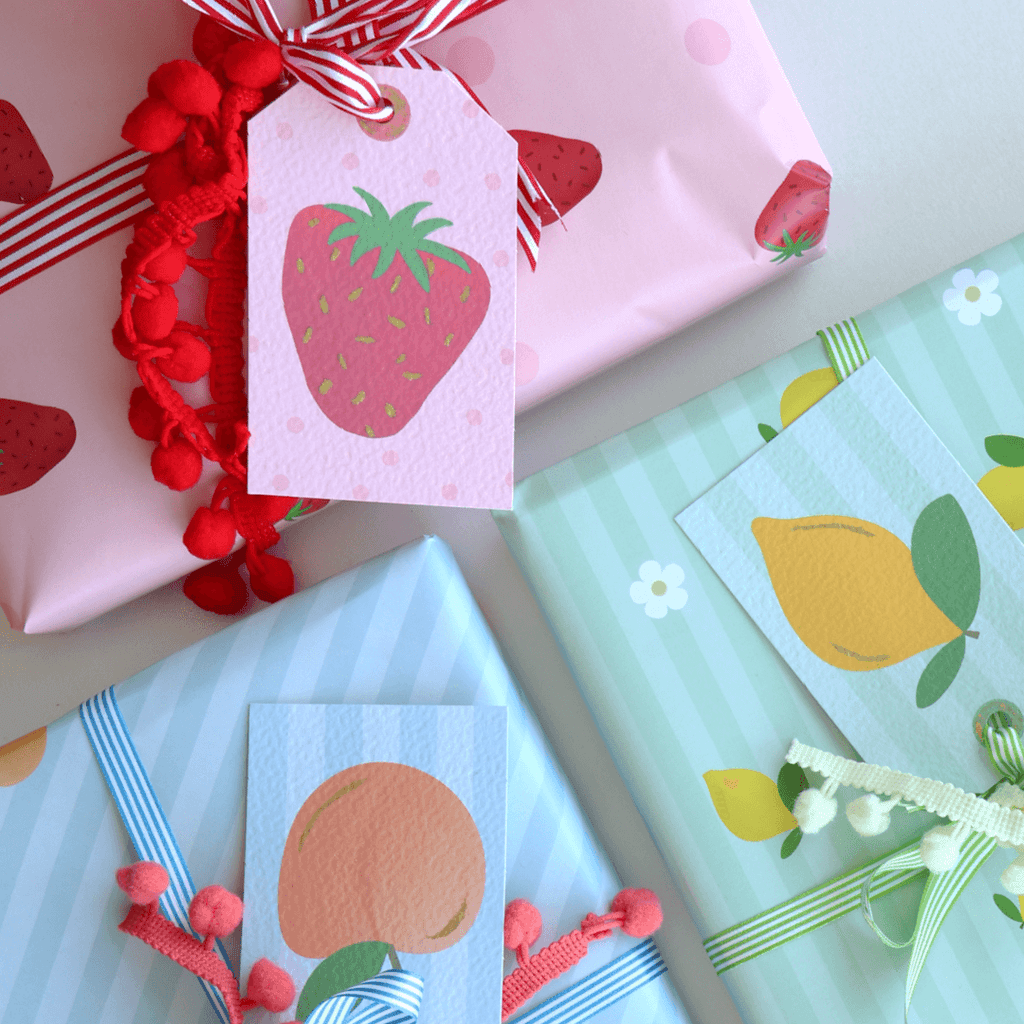 Fruit Gift Wrapping Paper Pack