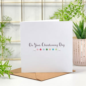 Christening Day Star Card