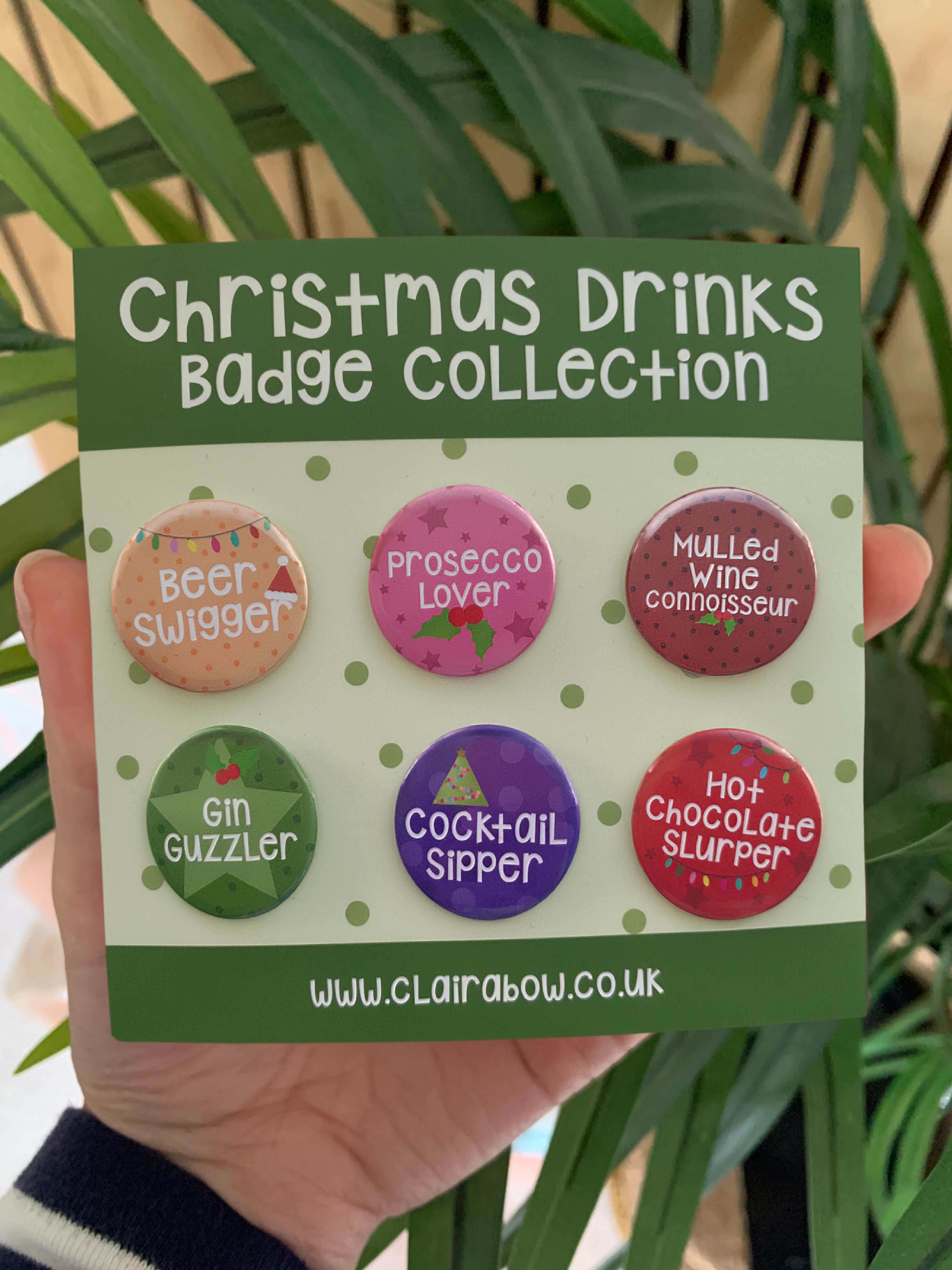 Christmas Drinks Badge Collection