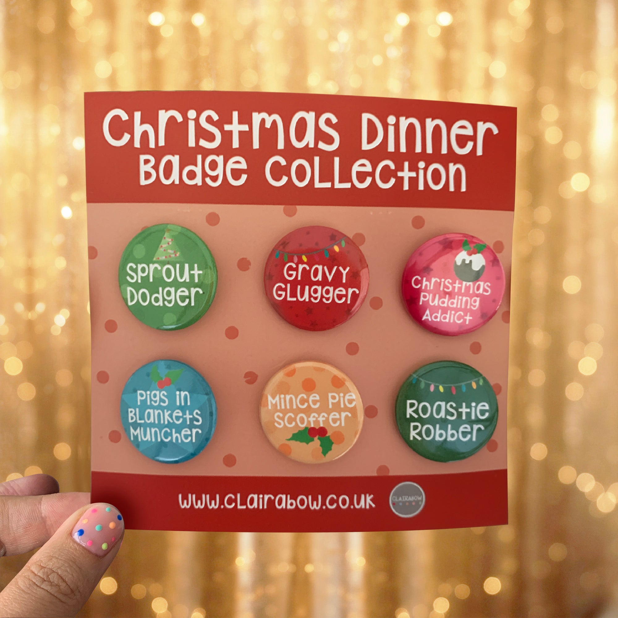 Christmas Dinner Badge Collection
