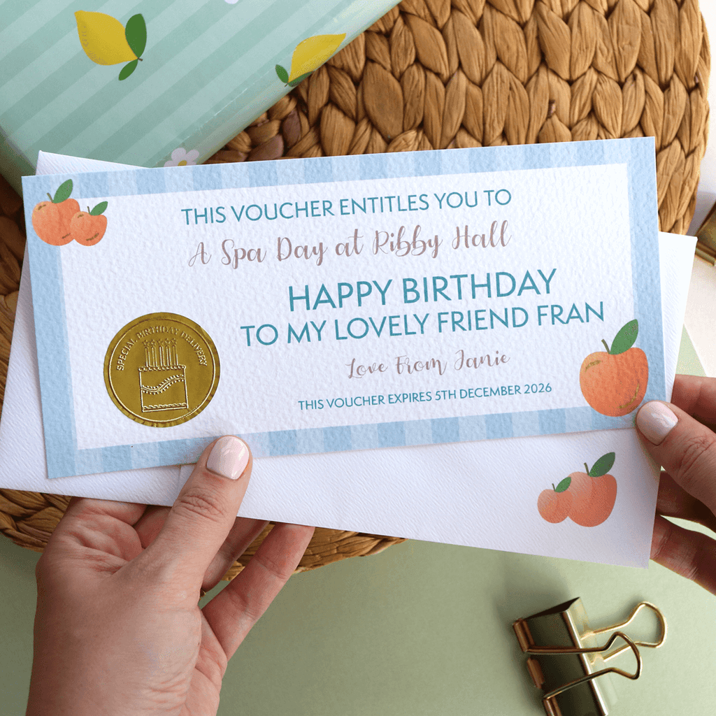 Personalised Peach Gift Voucher