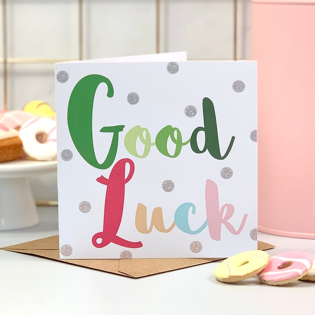 Good Luck Glitter Card
