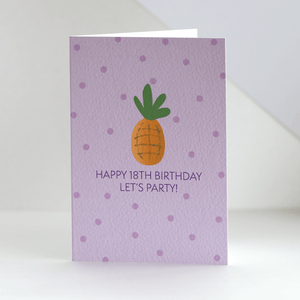 Happy 18th Birthday Pineapple Card