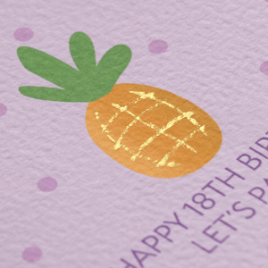 Happy 18th Birthday Pineapple Card