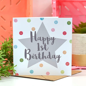 Happy 1st Birthday Spot Card