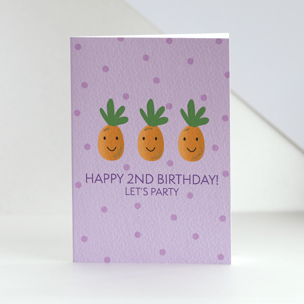 Happy 2nd Birthday Pineapple Card