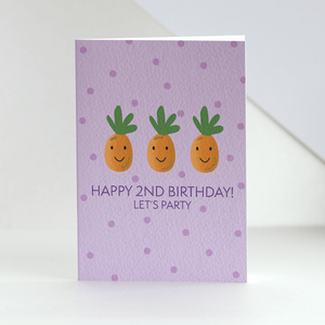 Happy 2nd Birthday Pineapple Card