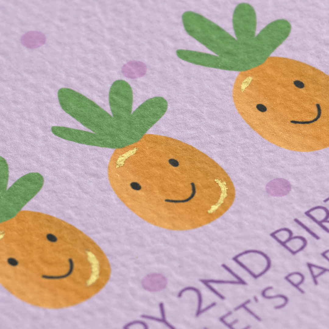 Happy 2nd Birthday Pineapple Card