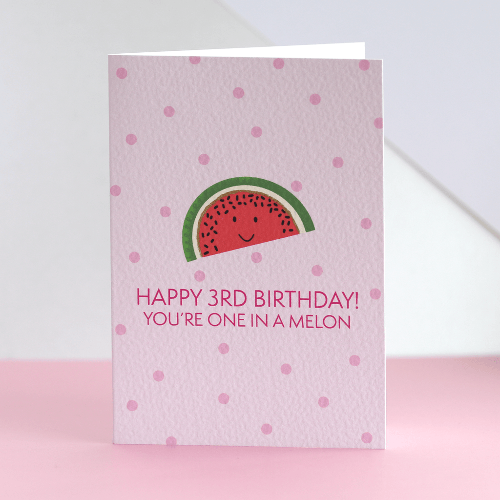 Happy 3rd Birthday Watermelon Card