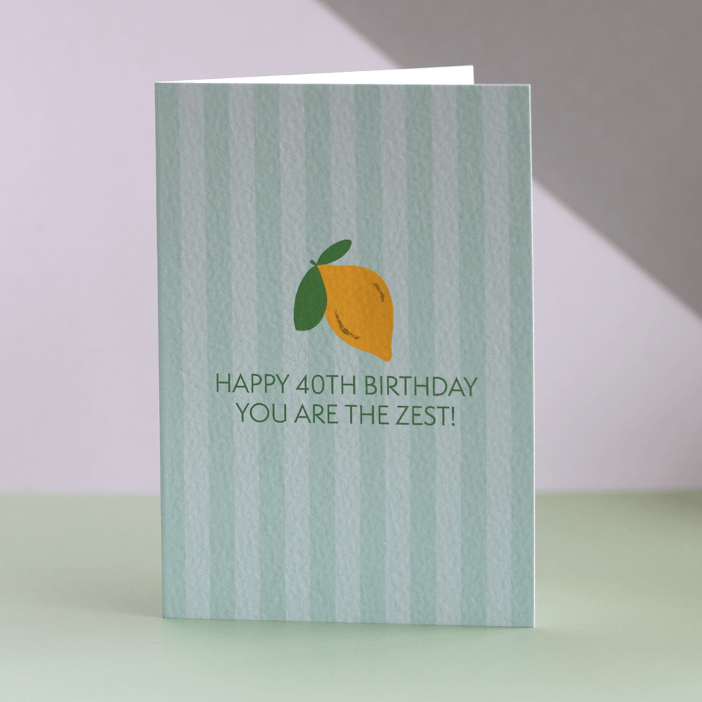 Happy 40th Birthday Lemon Card