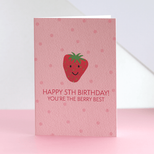 Happy 5th Birthday Strawberry Card
