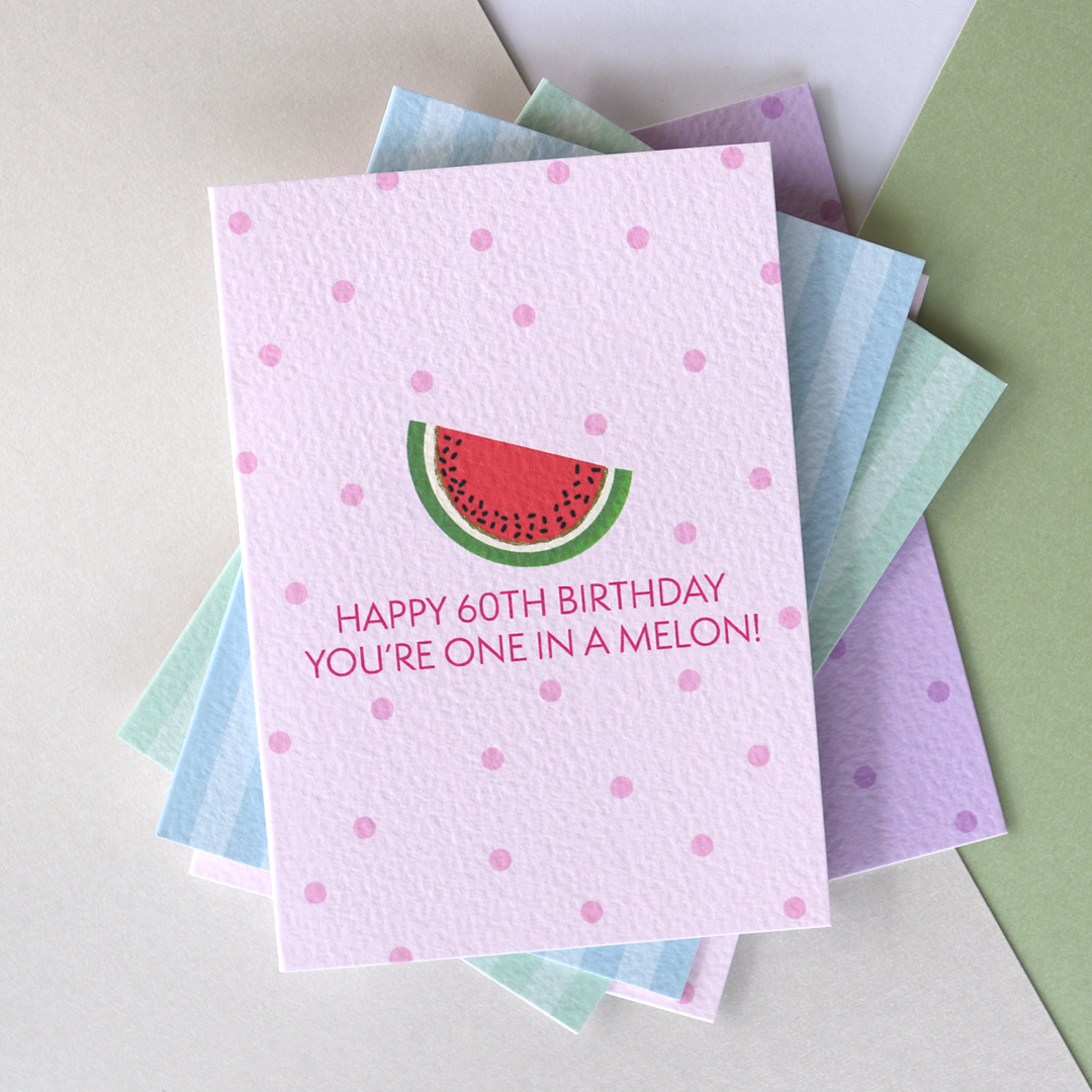 Happy 60th Birthday Watermelon Card