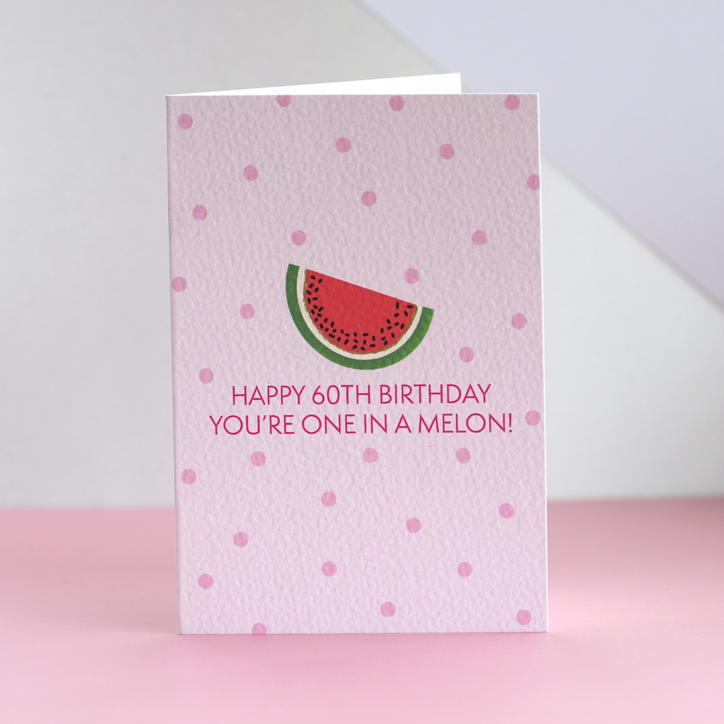 Happy 60th Birthday Watermelon Card
