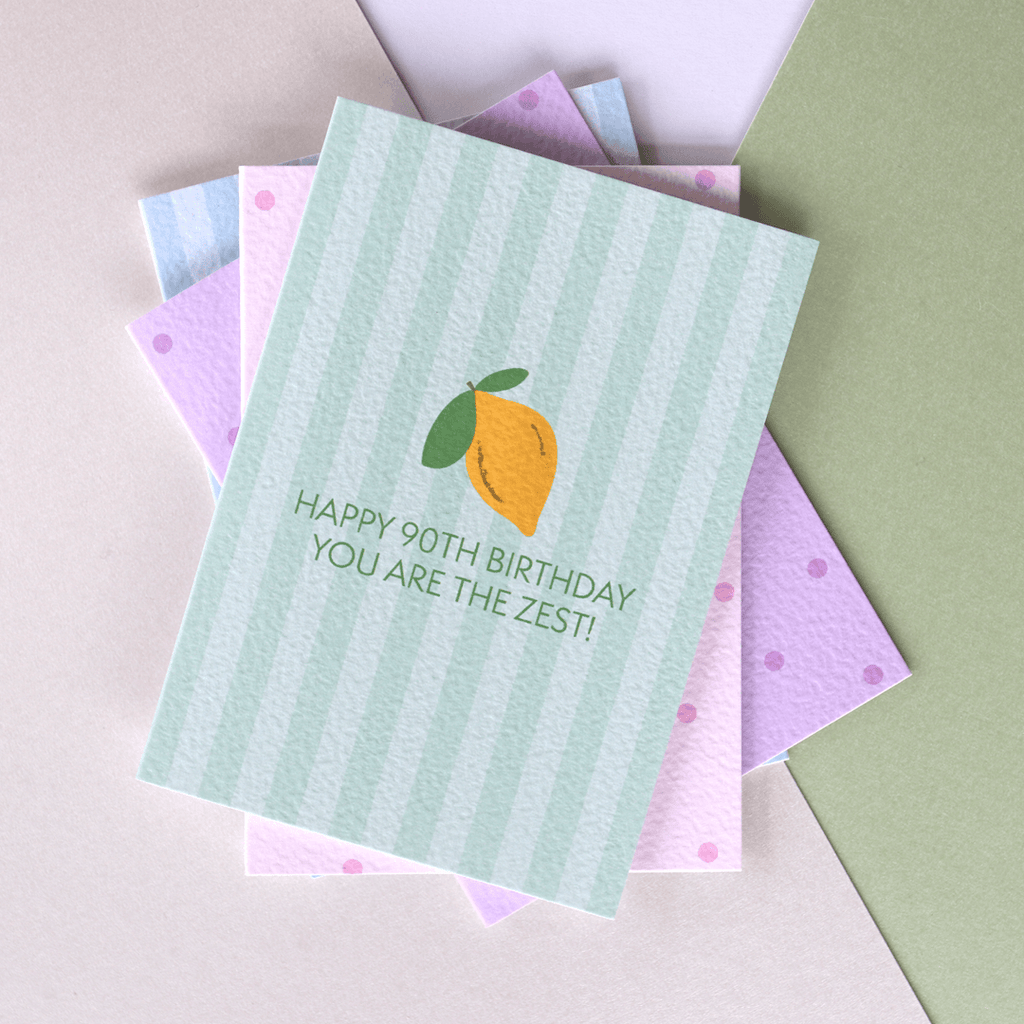 Happy 90th Birthday Lemon Card