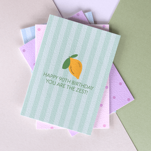 Happy 90th Birthday Lemon Card