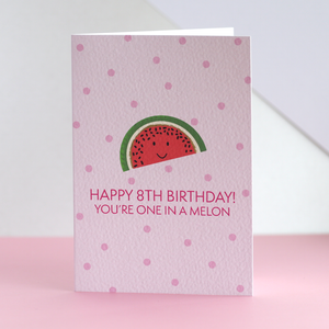 Happy 8th Birthday Watermelon Card