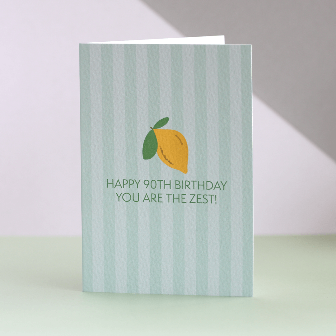 Happy 90th Birthday Lemon Card