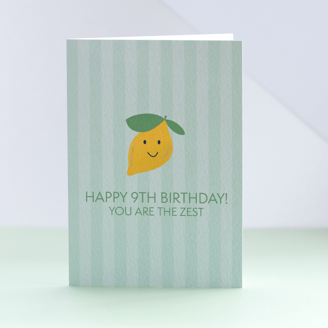 Happy 9th Birthday Lemon Card