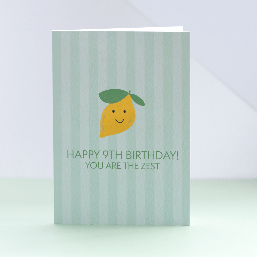 Happy 9th Birthday Lemon Card