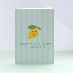 Happy 9th Birthday Lemon Card