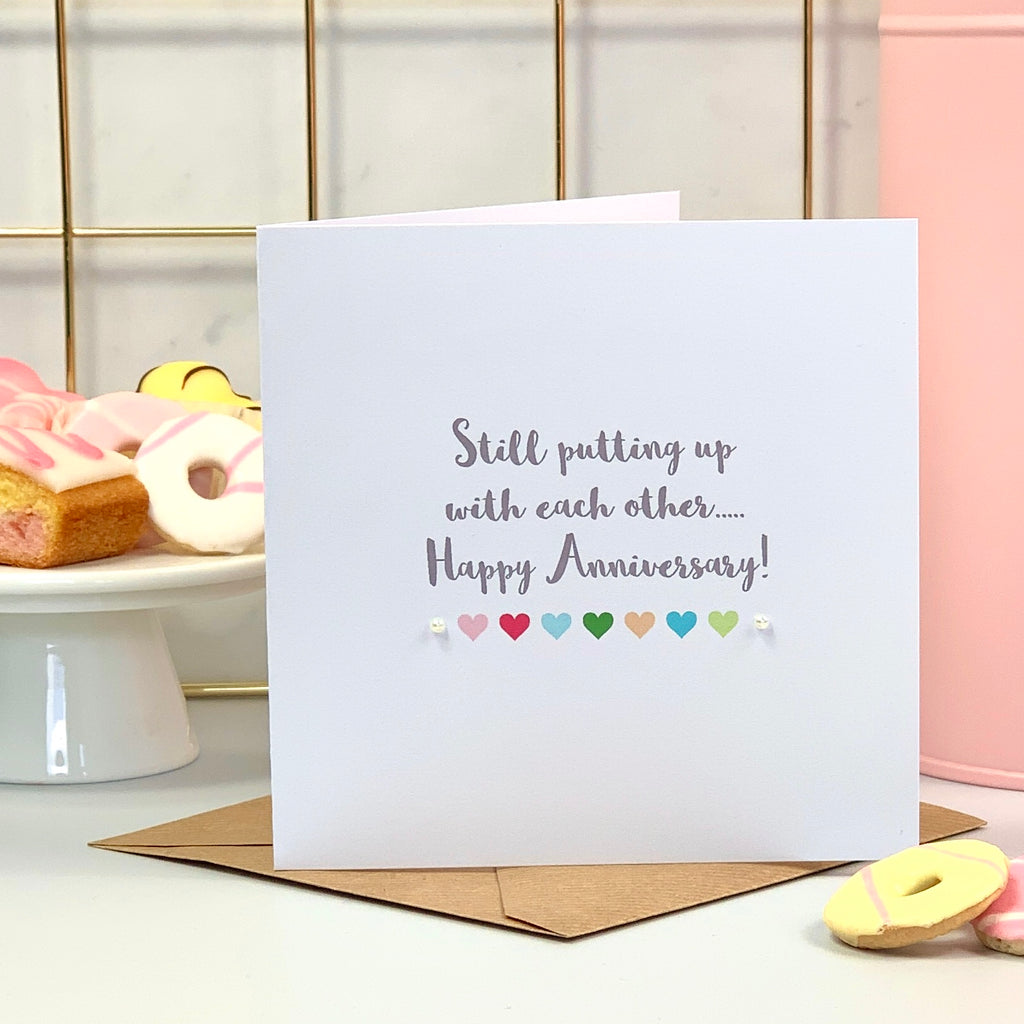 Happy Anniversary Hearts Card