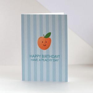Happy Birthday Face Peach Card