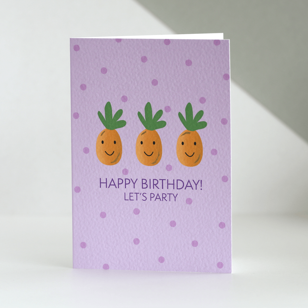 Happy Birthday Face Pineapple Card