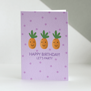 Happy Birthday Face Pineapple Card