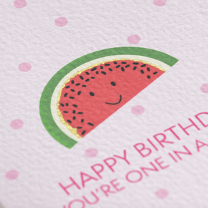 Happy Birthday Face Watermelon Card