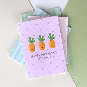 Happy Birthday Face Pineapple Card