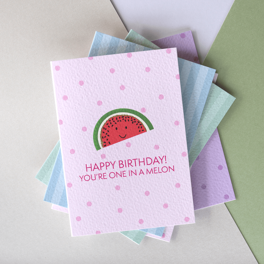 Happy Birthday Face Watermelon Card