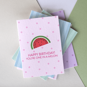 Happy Birthday Face Watermelon Card