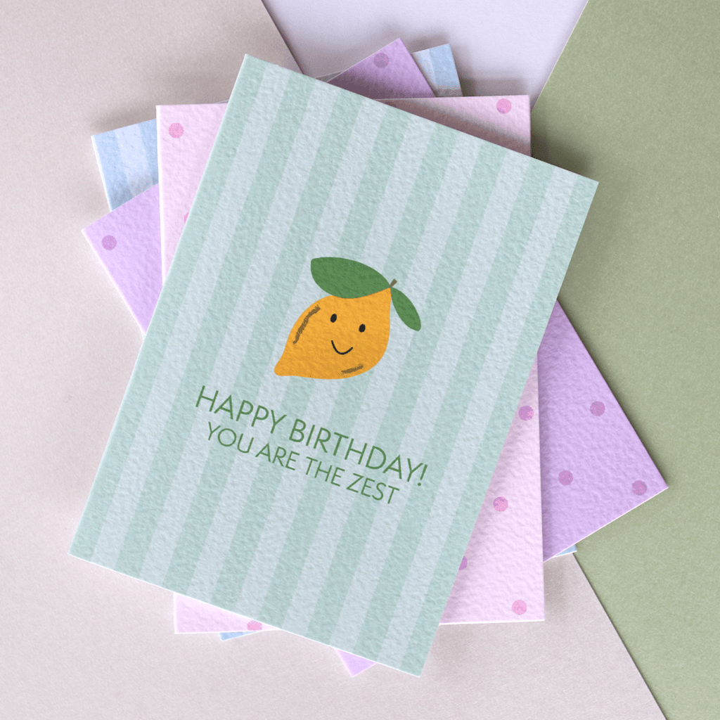 Happy Birthday Face Lemon Card