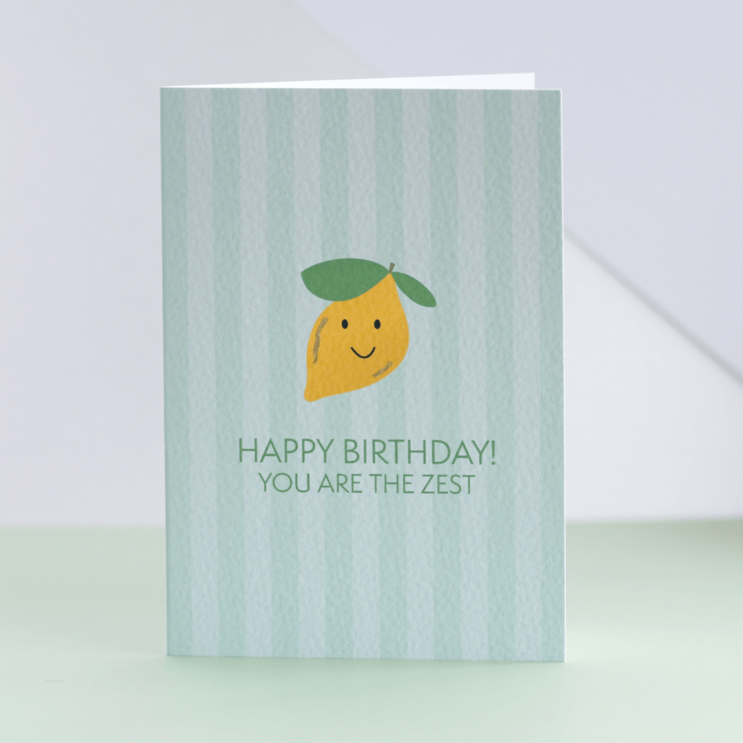 Happy Birthday Face Lemon Card