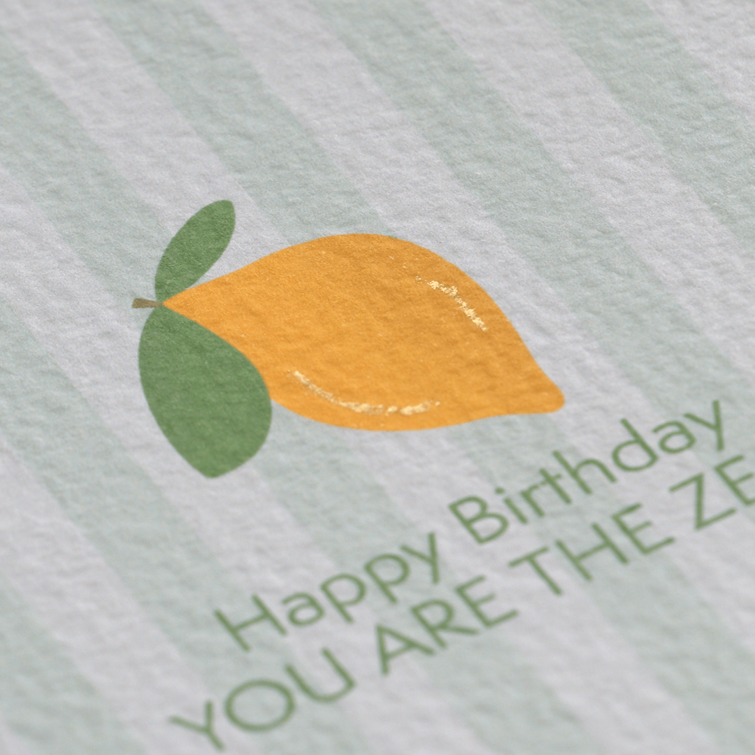 Happy Birthday Lemon Card