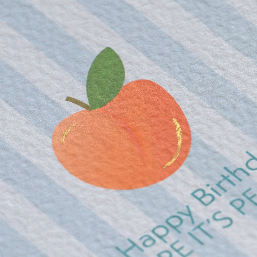 Happy Birthday Peach Card