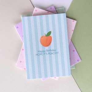 Happy Birthday Peach Card