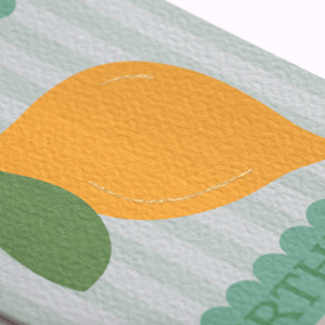 Happy Birthday Scallop Lemon Card