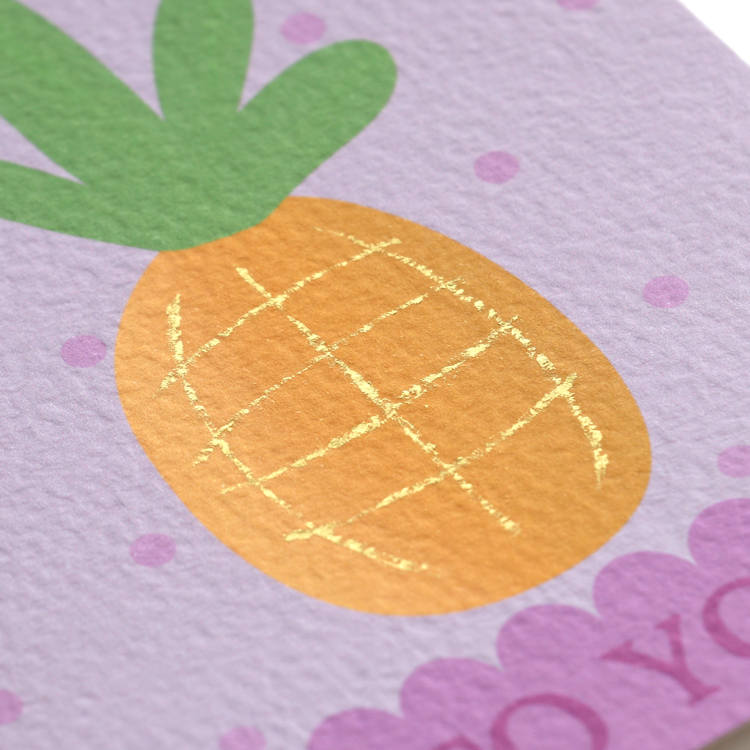 Happy Birthday Scalloped Pineapple Card