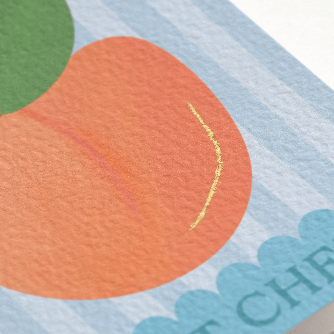 Hello Sweet Cheeks Scalloped Peach Card