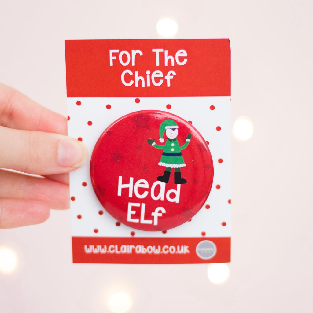 Christmas Head Elf Badge