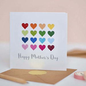 Mother's Day Rainbow Heart Card