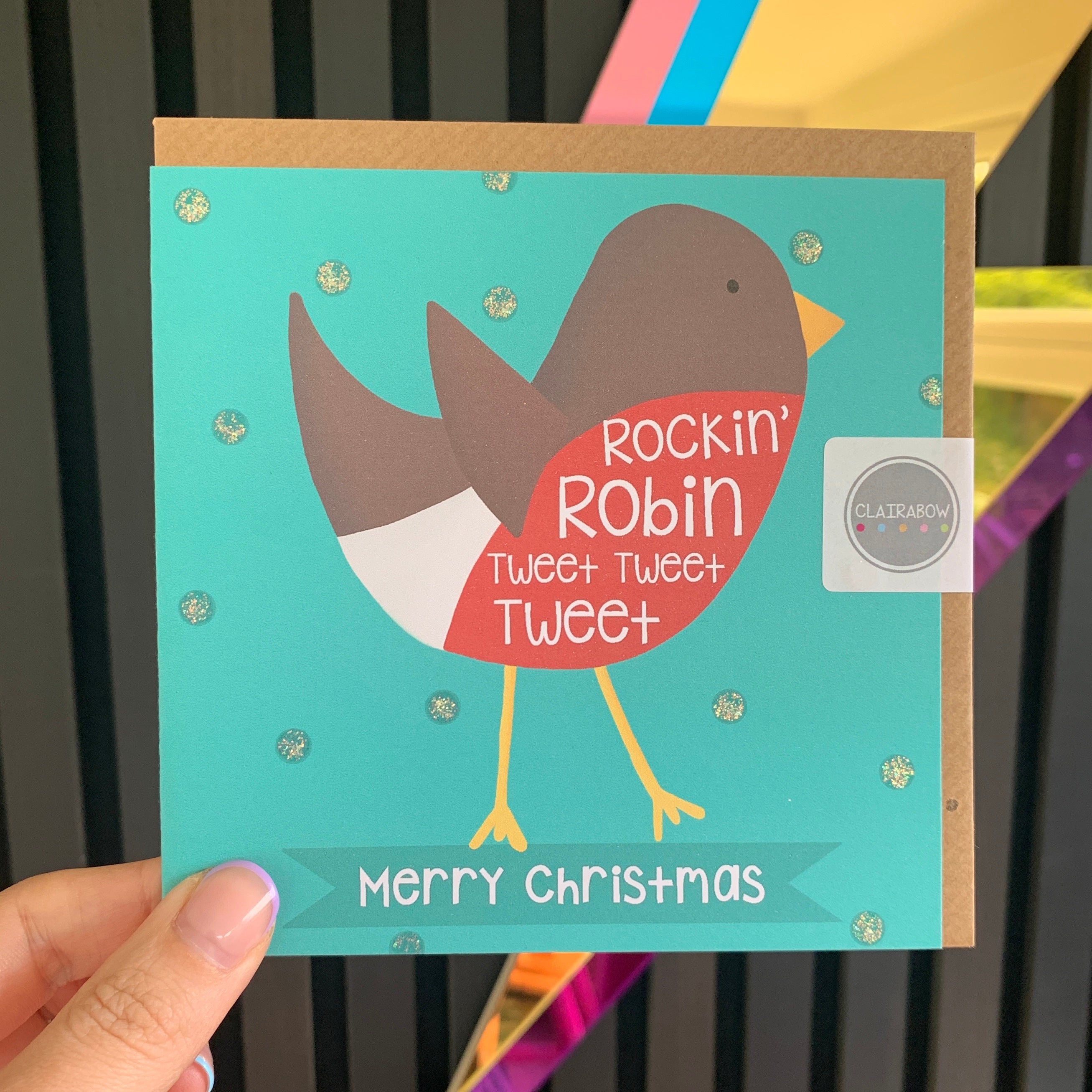 Rockin' Robin Christmas Card