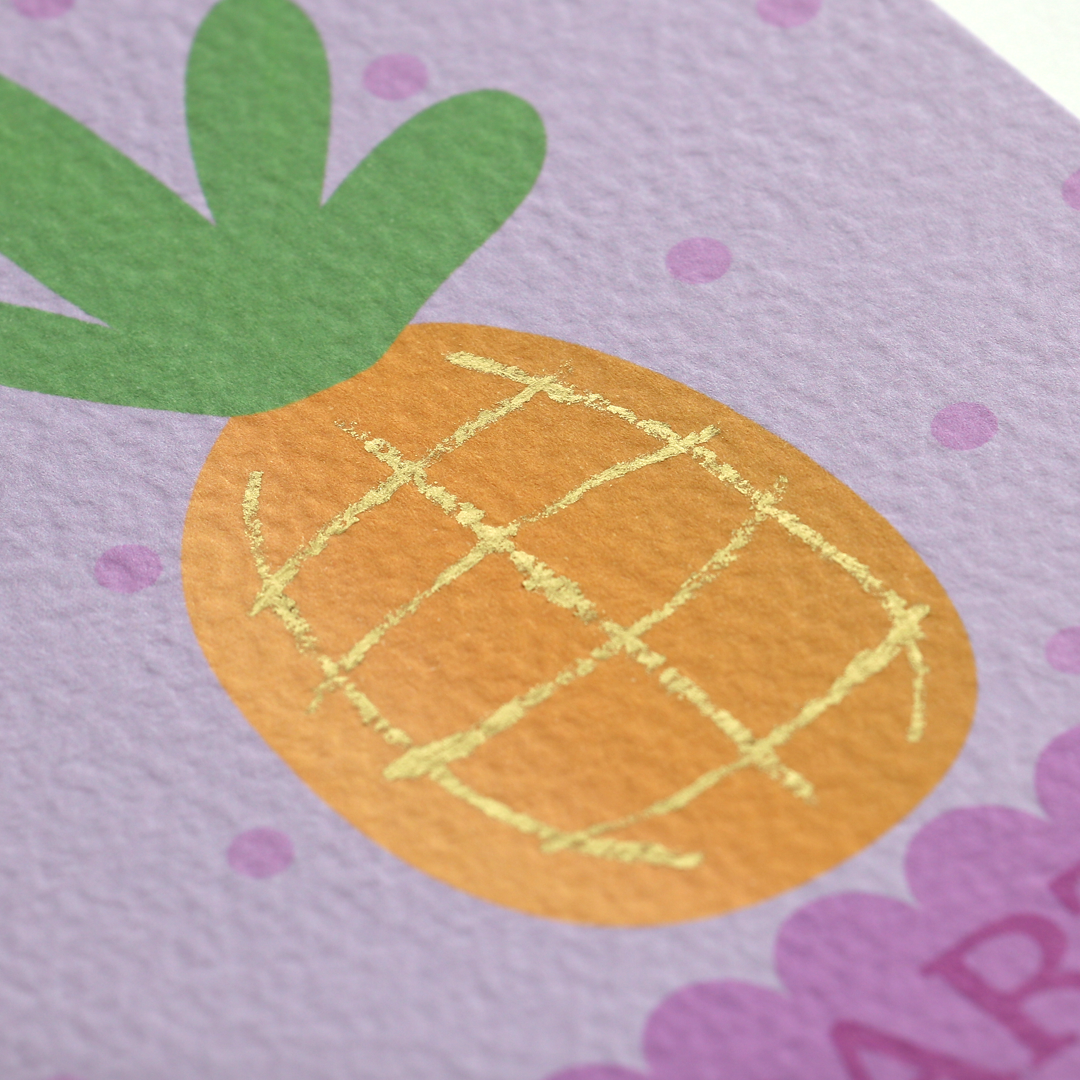 Let's Party Scalloped Pineapple Card