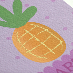 Let's Party Scalloped Pineapple Card