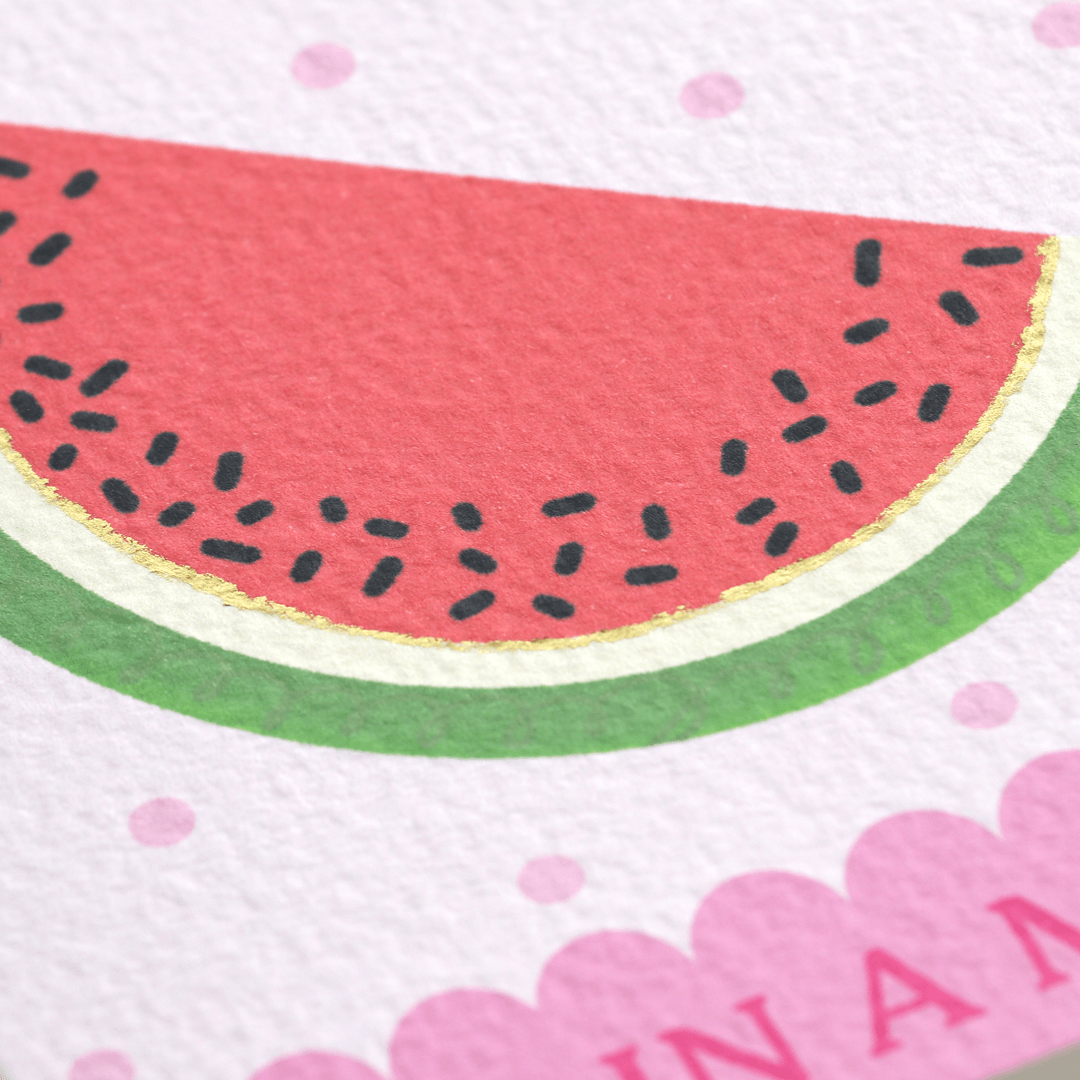 One In A Melon Scallop Watermelon Card