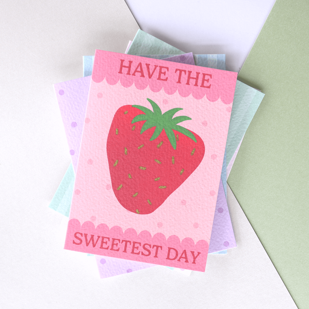 You're The Sweetest Scallop Strawberry Card