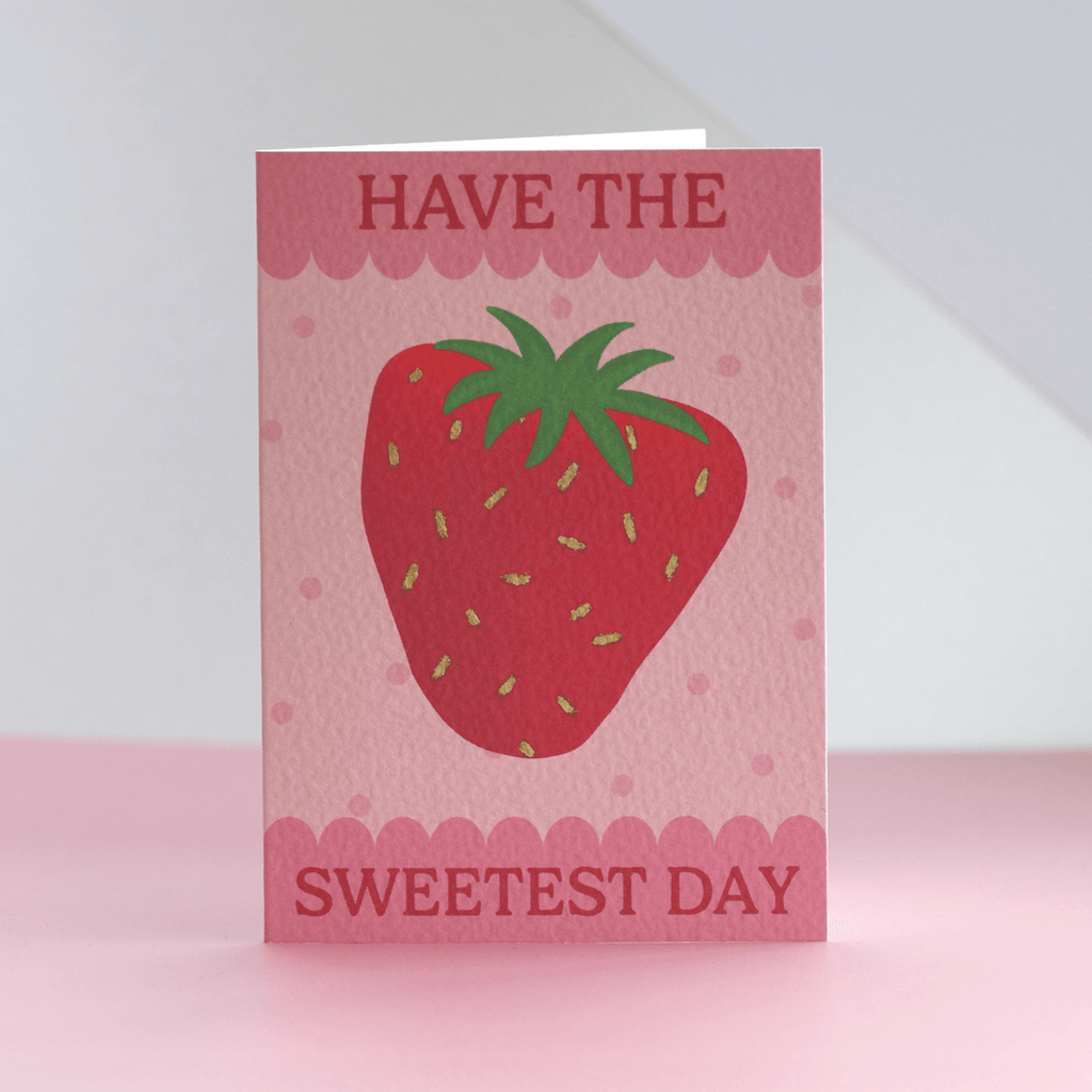 You're The Sweetest Scallop Strawberry Card