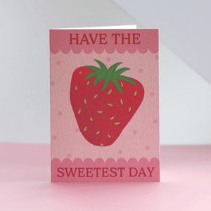 You're The Sweetest Scallop Strawberry Card